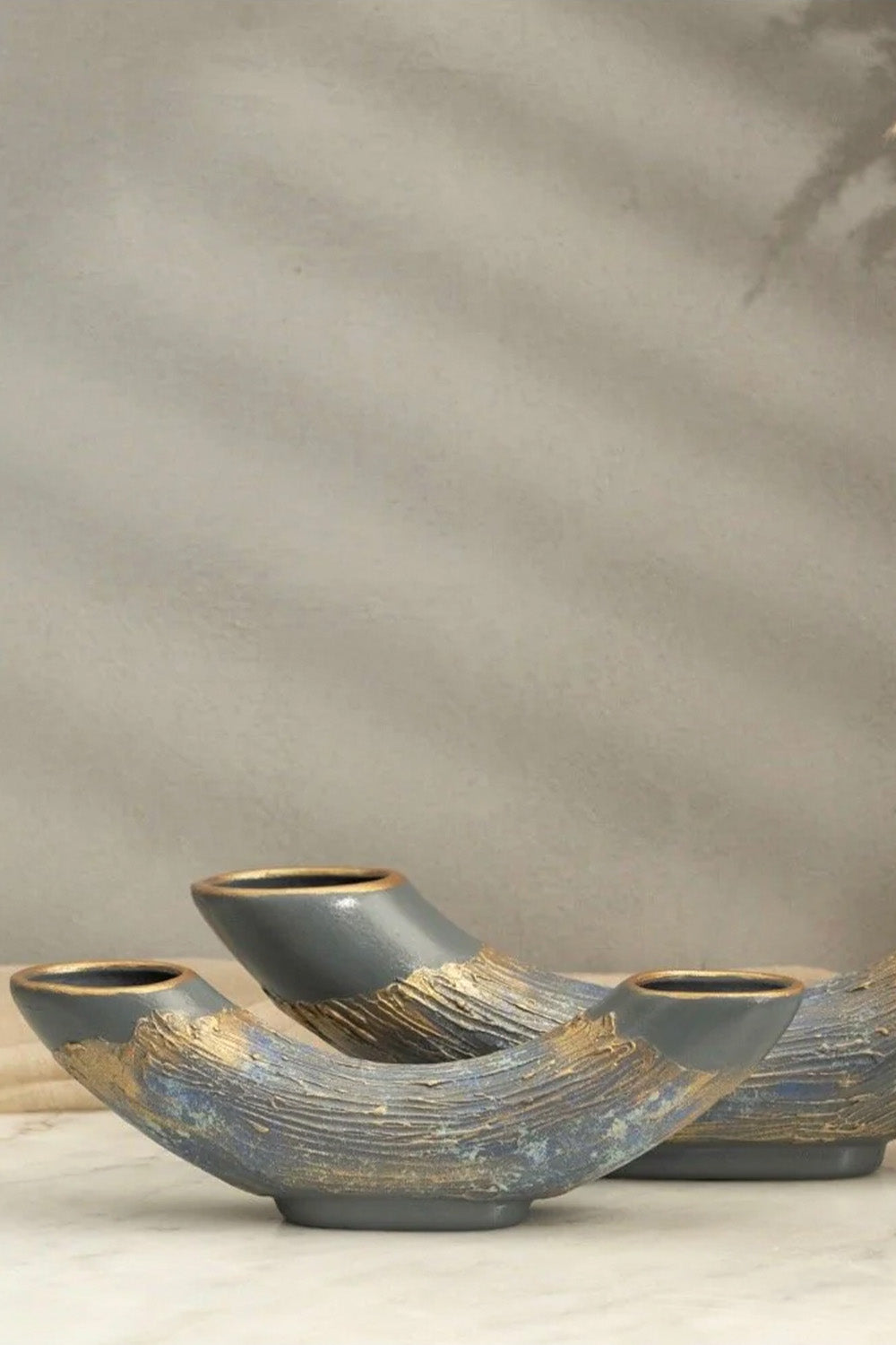 Semavi Seri İkili Yarım Ay Vazo - 0