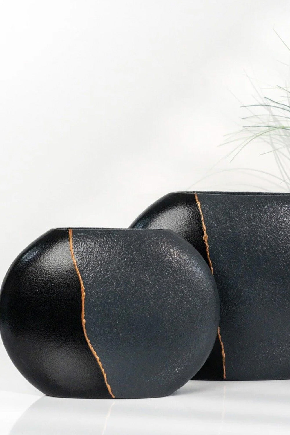 İkili Siyah Şerit Vazo - 0