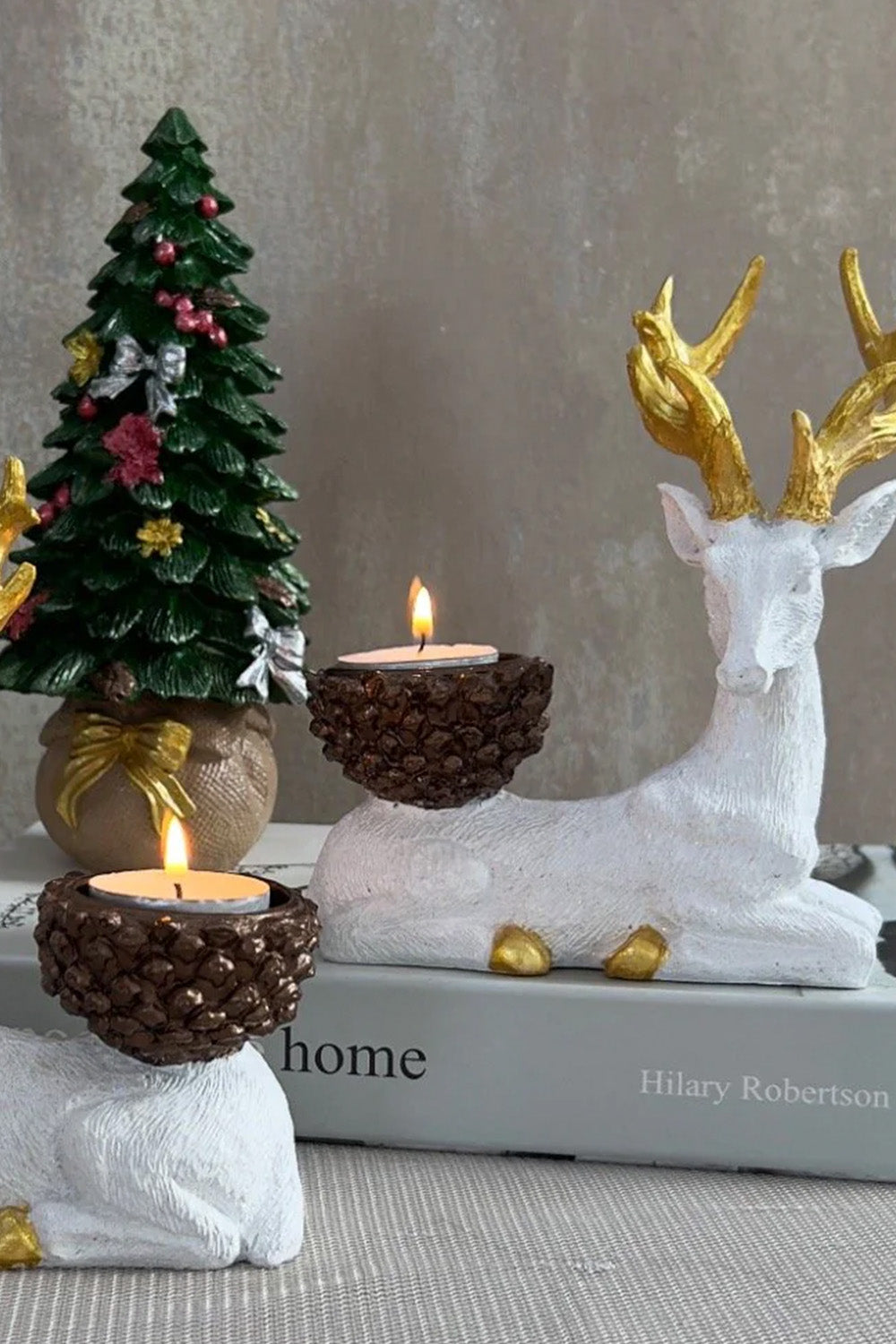 Zarif Geyik İkili Mumluk - 3