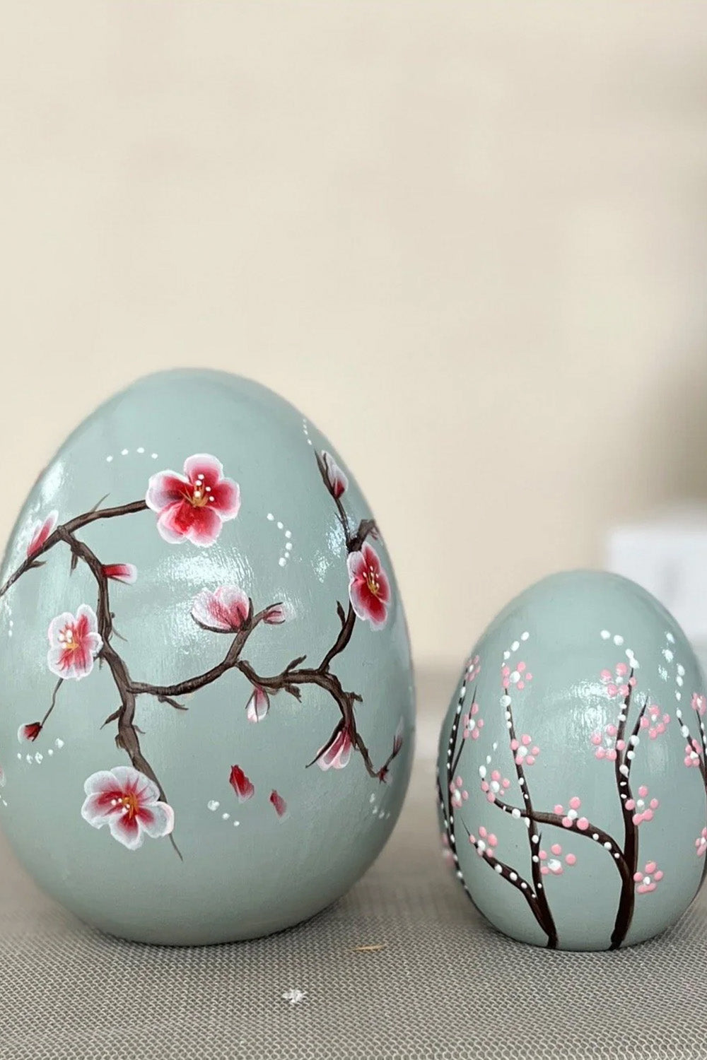 Seramik Paskalya Yumurta Seti Sakura Desenli - 0