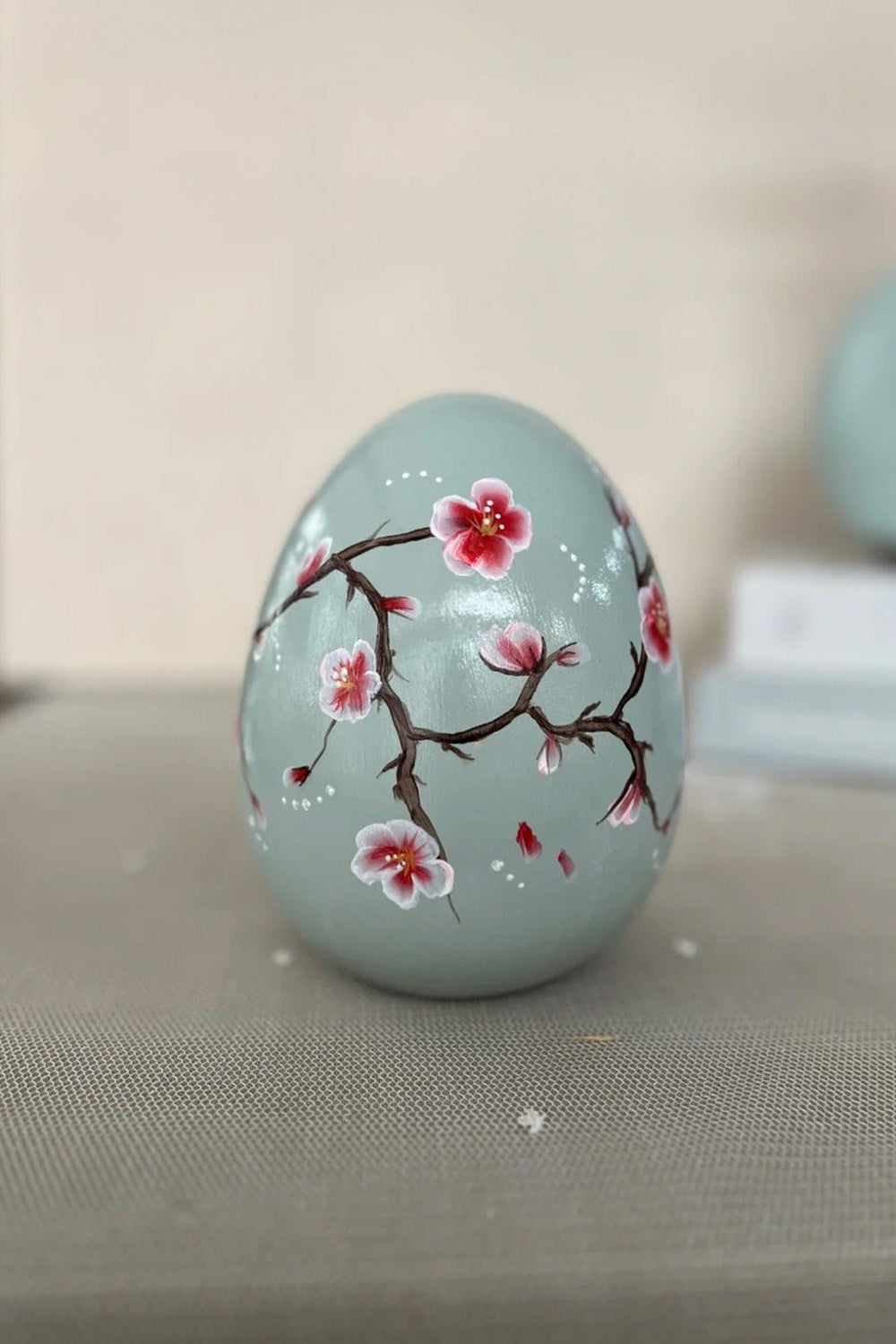 Seramik Paskalya Yumurta Seti Sakura Desenli - 1