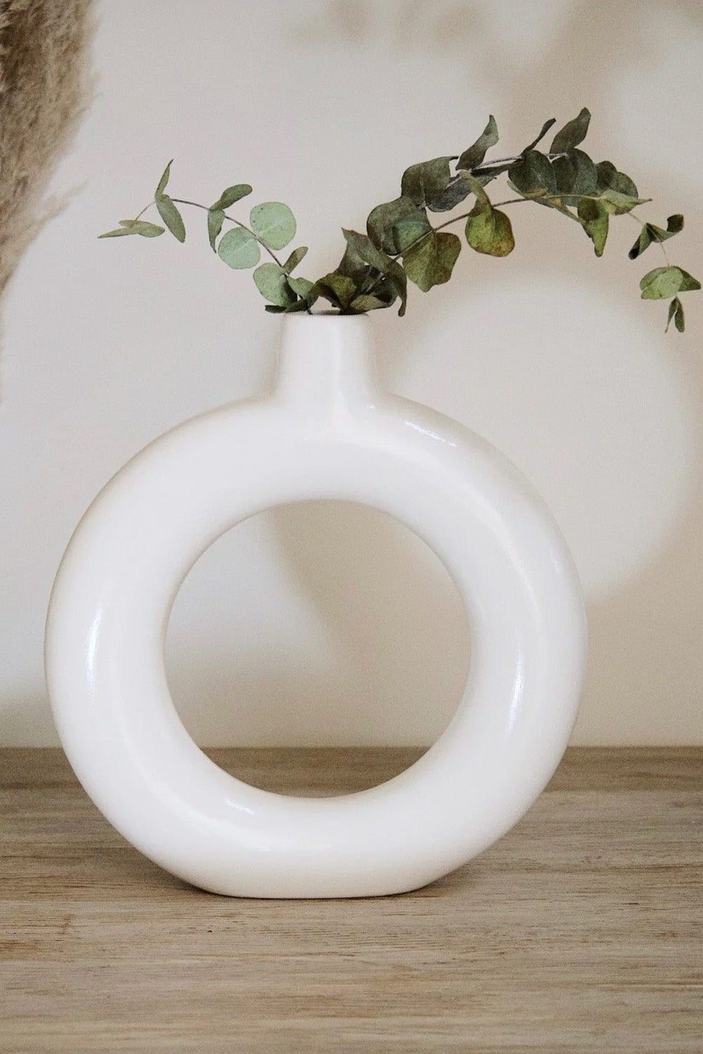 Nordic Seramik Halka Vazo - 0
