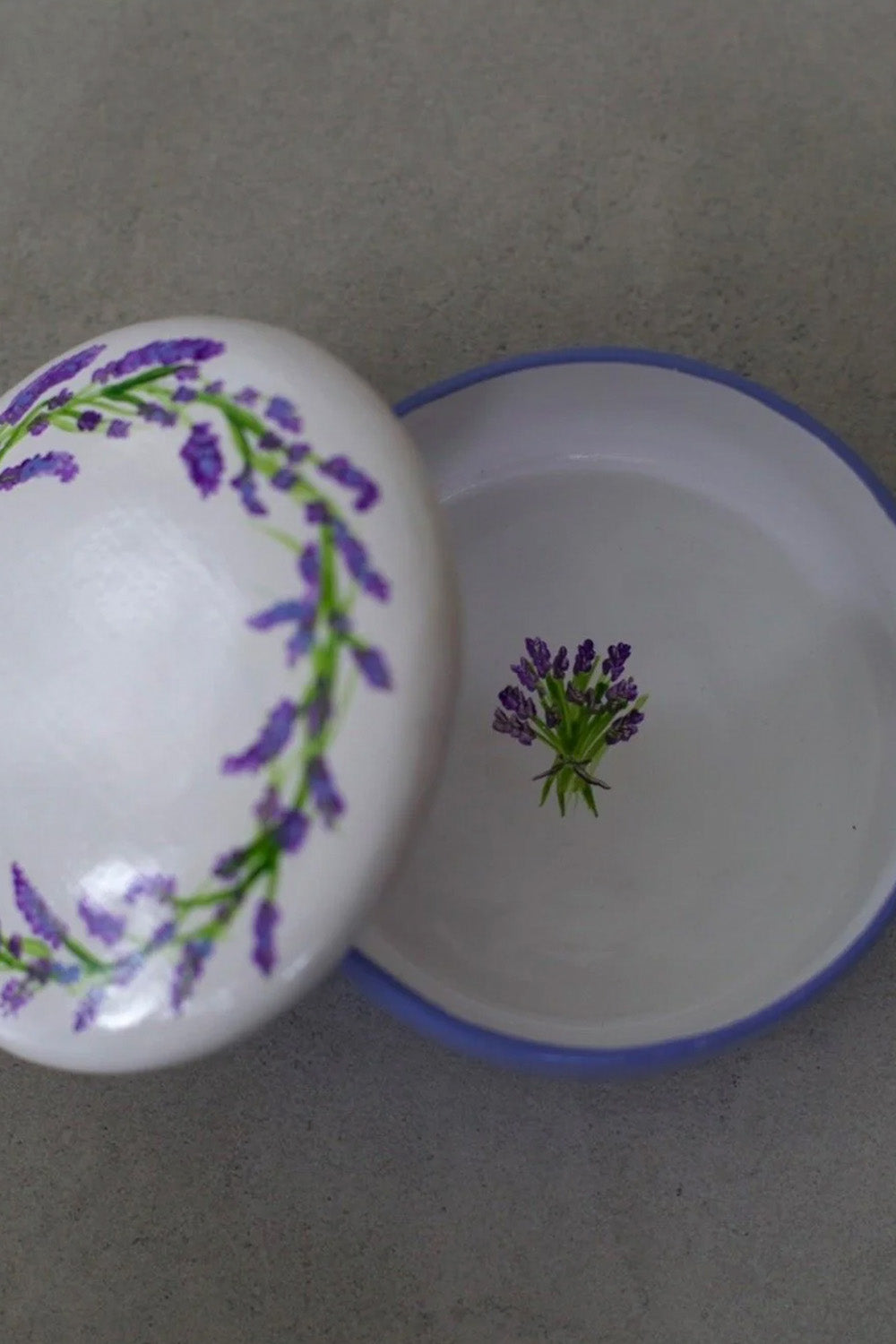 Seramik Takı Kutusu Lavantalı - 1