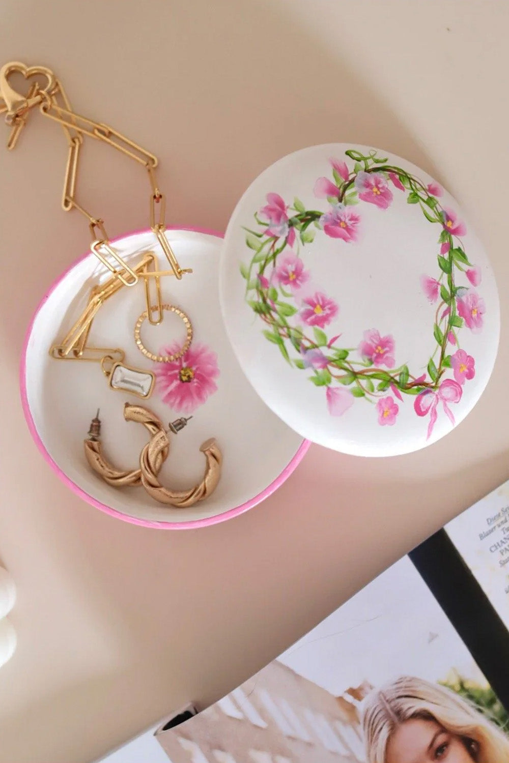 Seramik Takı Kutusu Kalpli - 0