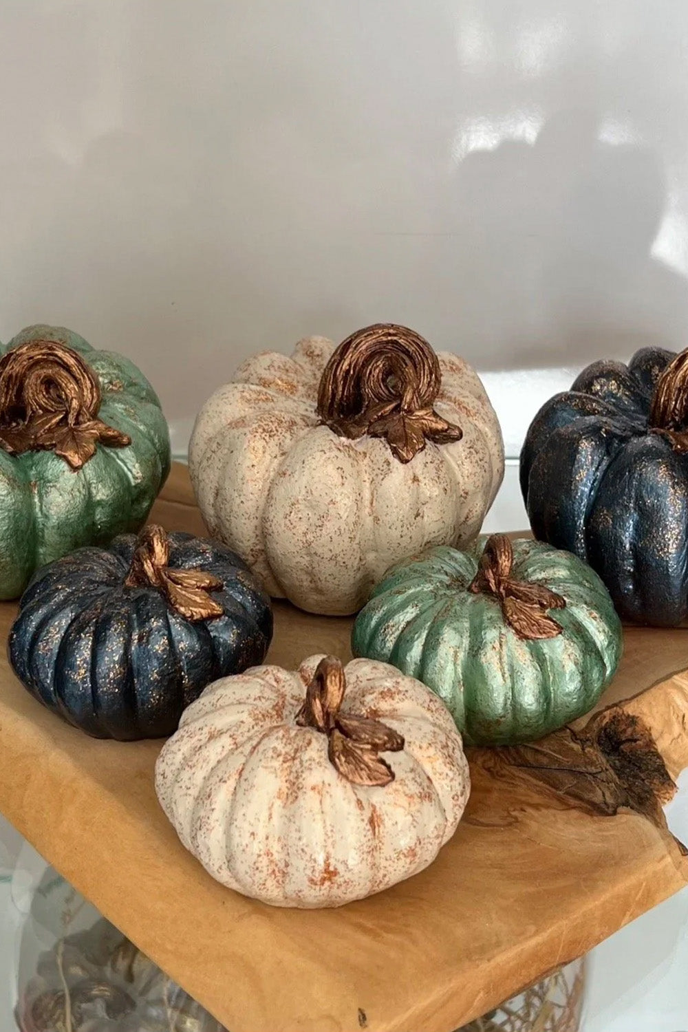 Simli Bal Kabağı İkili Obje Gece Mavisi Bakır - 3