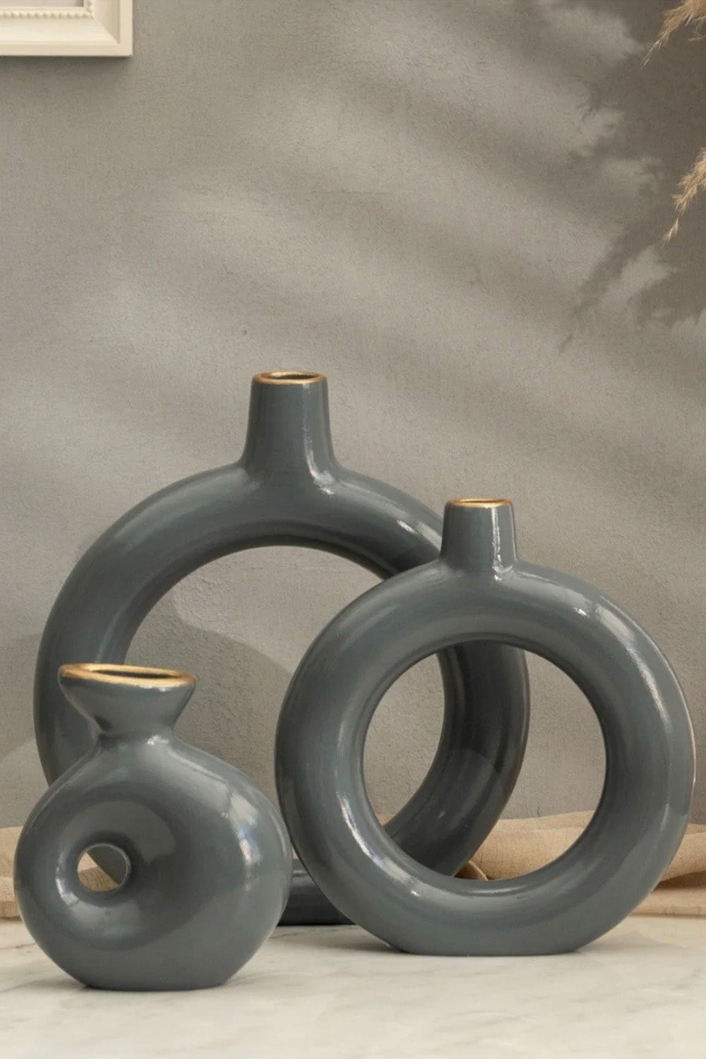 Semavi Seri Halka Vazo Seti - 0