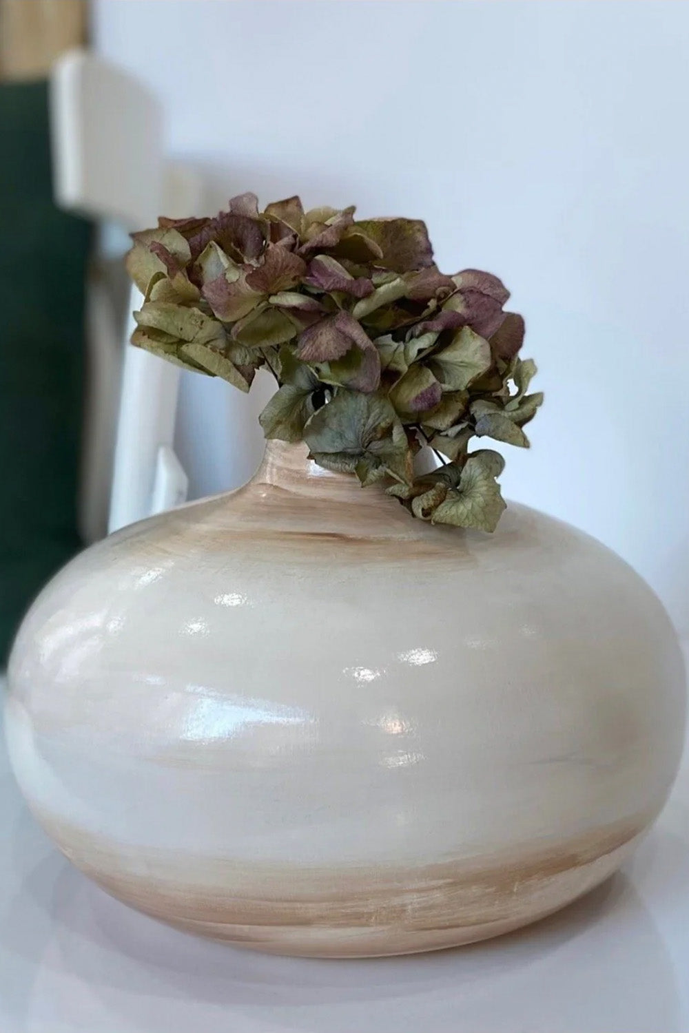 Nordic Seri Seramik Yassı Vazo - 1