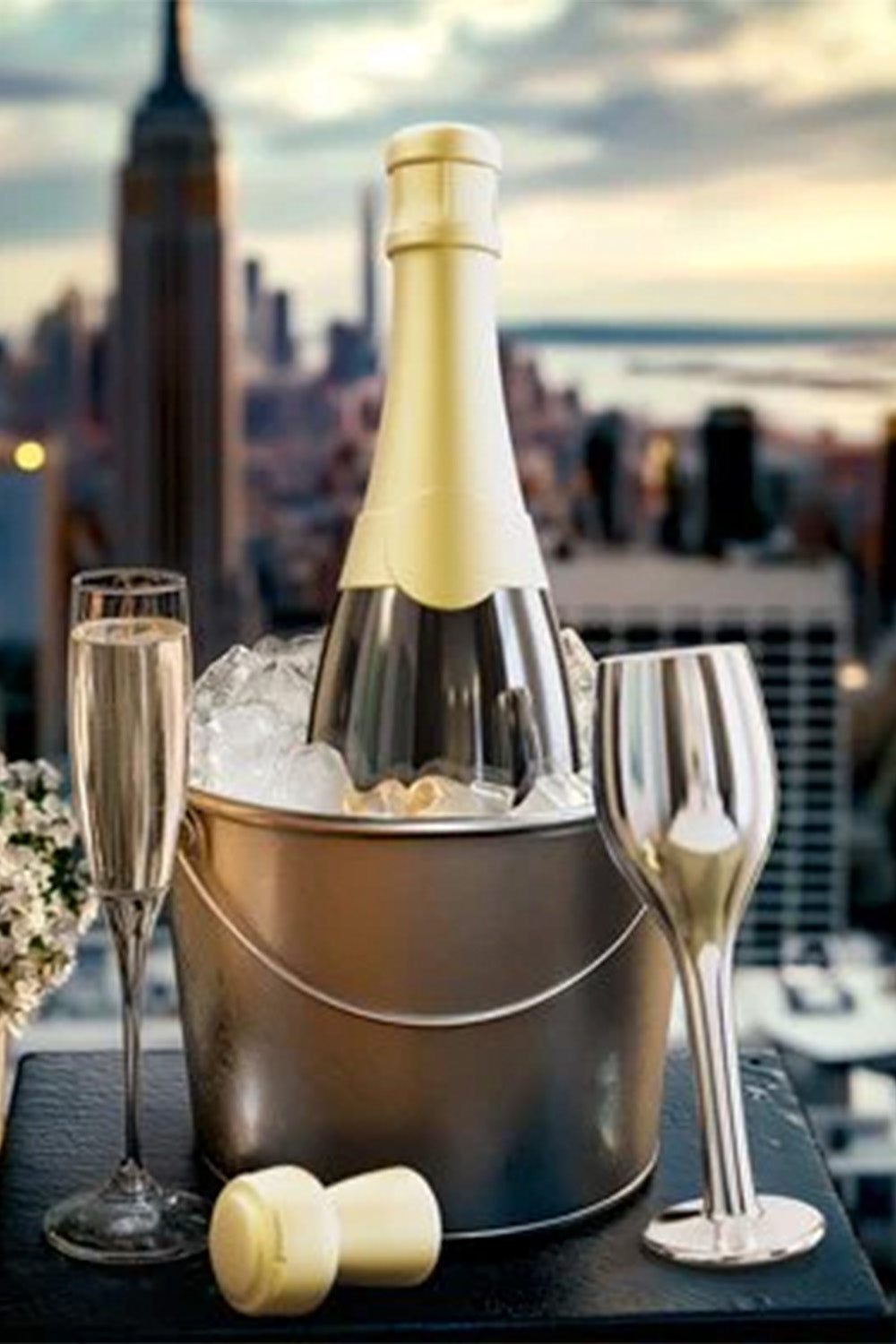 şampanya Kadeh Anahtarlık Siyah - 6