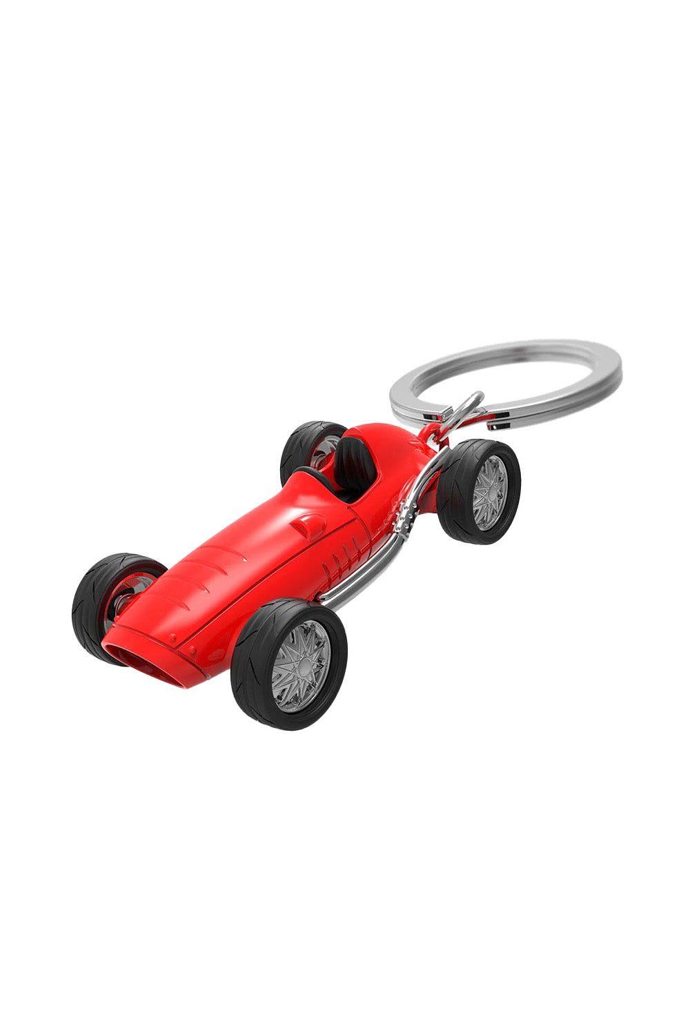 Kırmızı Vintage Yarış Arabası Anahtarlık - 0