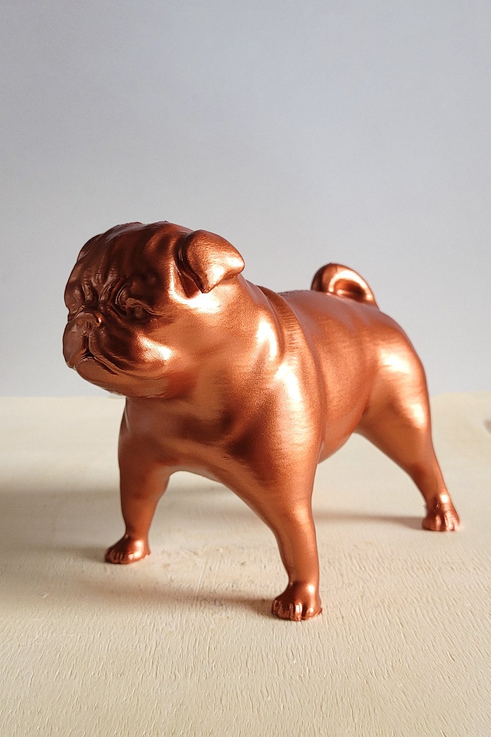 Pug Köpek Figürü | Bakır - 9