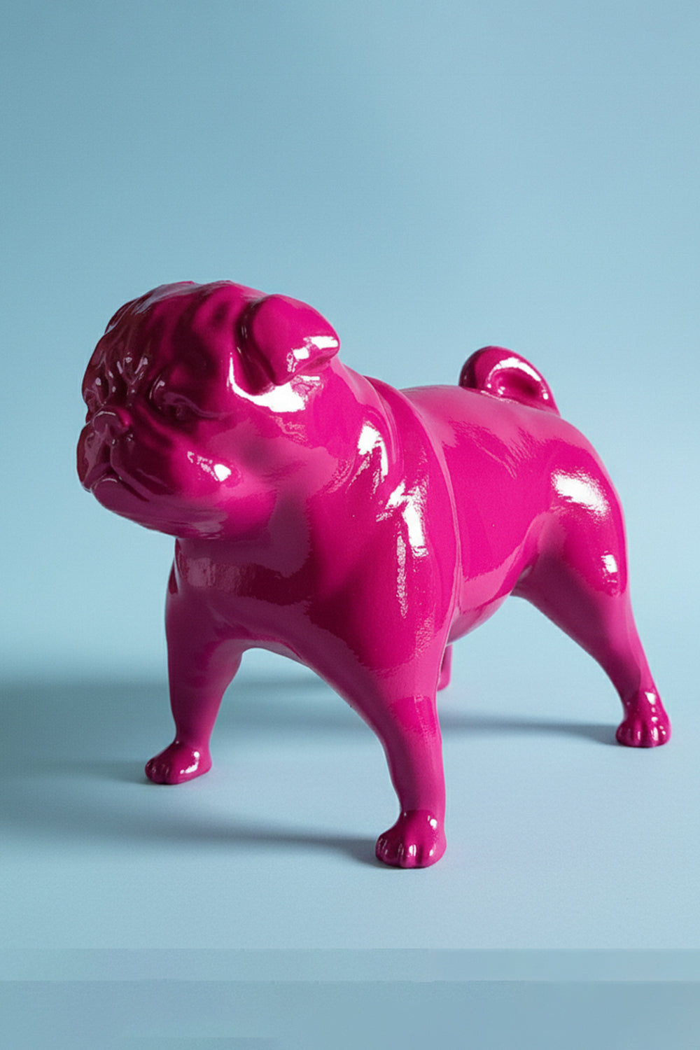 Pug Köpek Figürü | Fuşya - 0