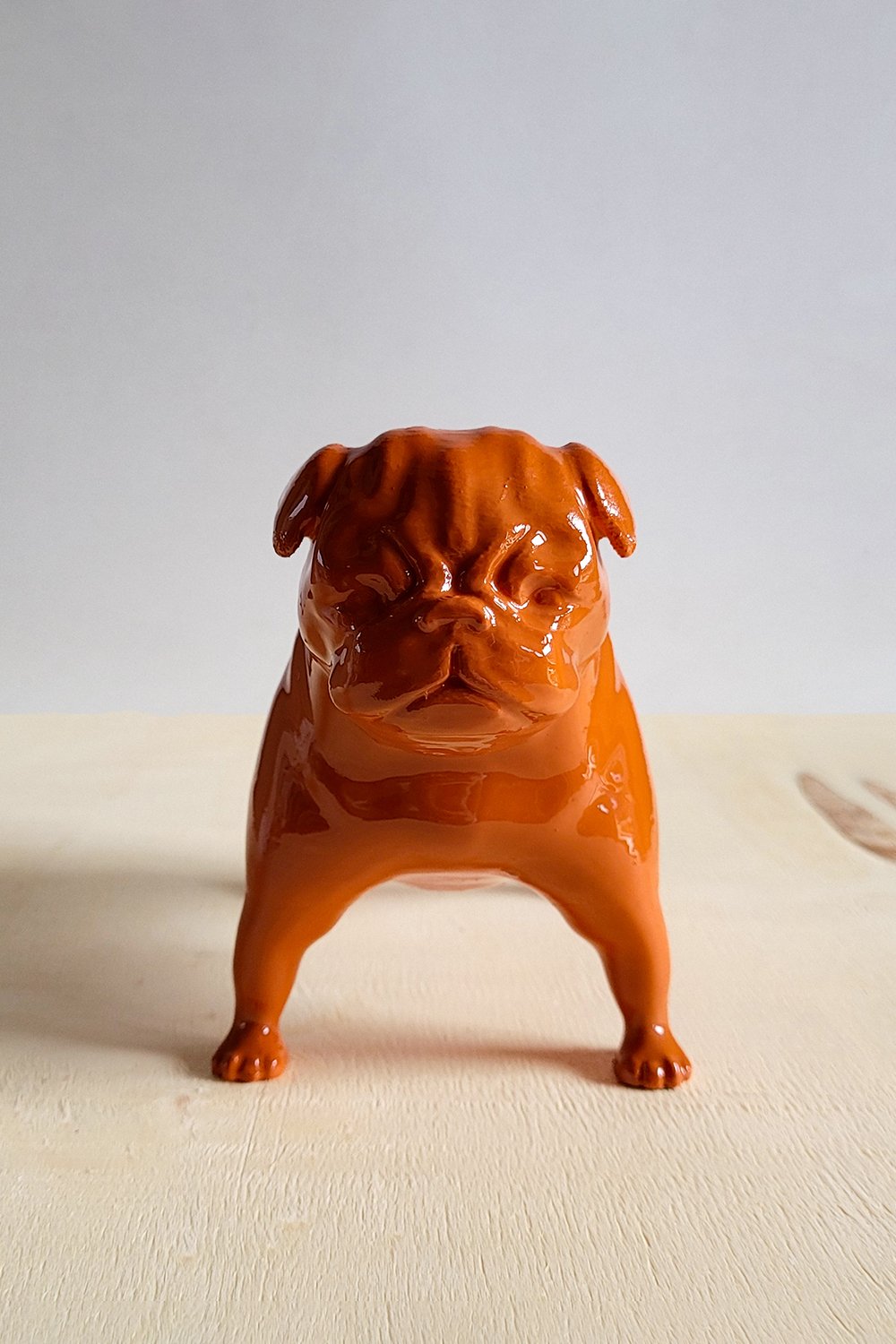 Pug Köpek Figürü | Kiremit - 4