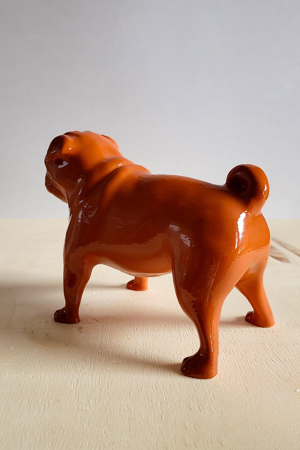 Pug Köpek Figürü | Kiremit - 8