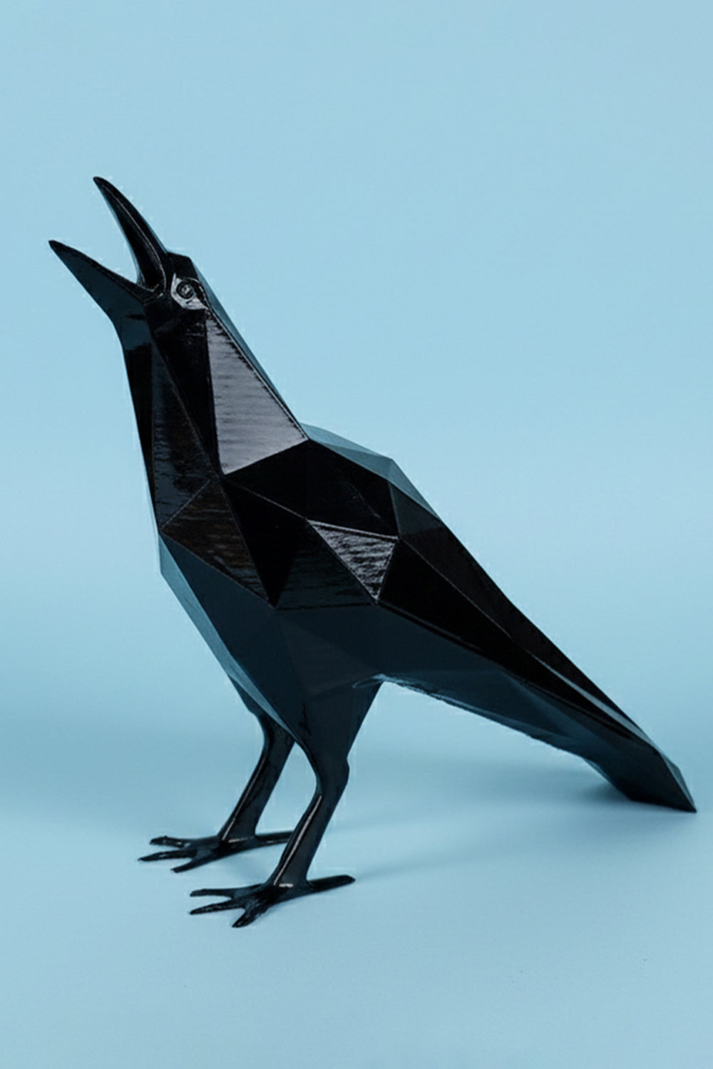 Lowpoly Karga Figürü | Siyah - 0