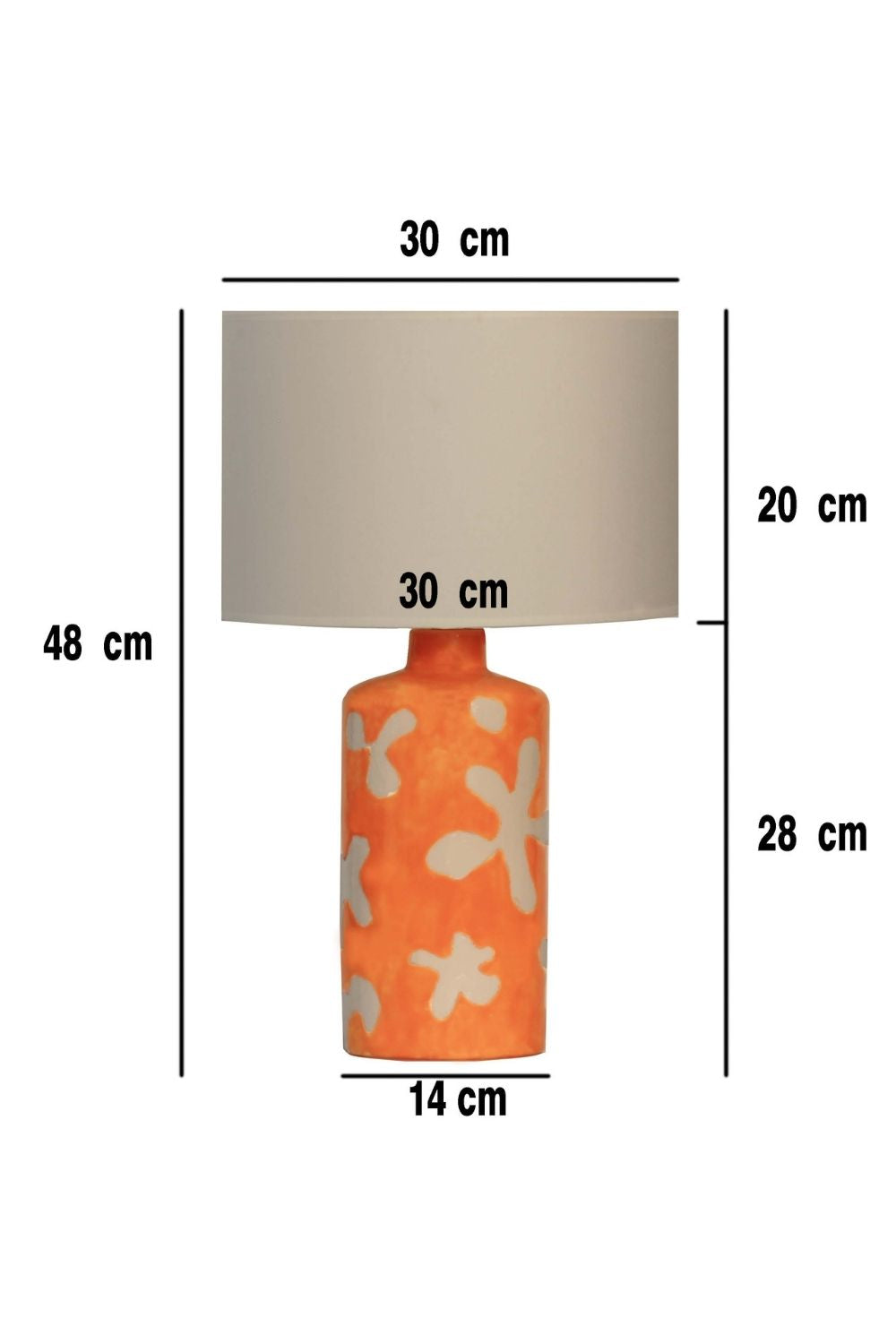 Flora Seramik Masa Lambası – Sanatsal Dokulu El Yapımı Tasarım - 2