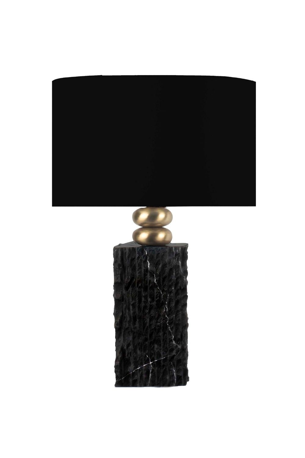 Modern Tasarım Siyah Mermer Abajur – Siyah Başlık - 0