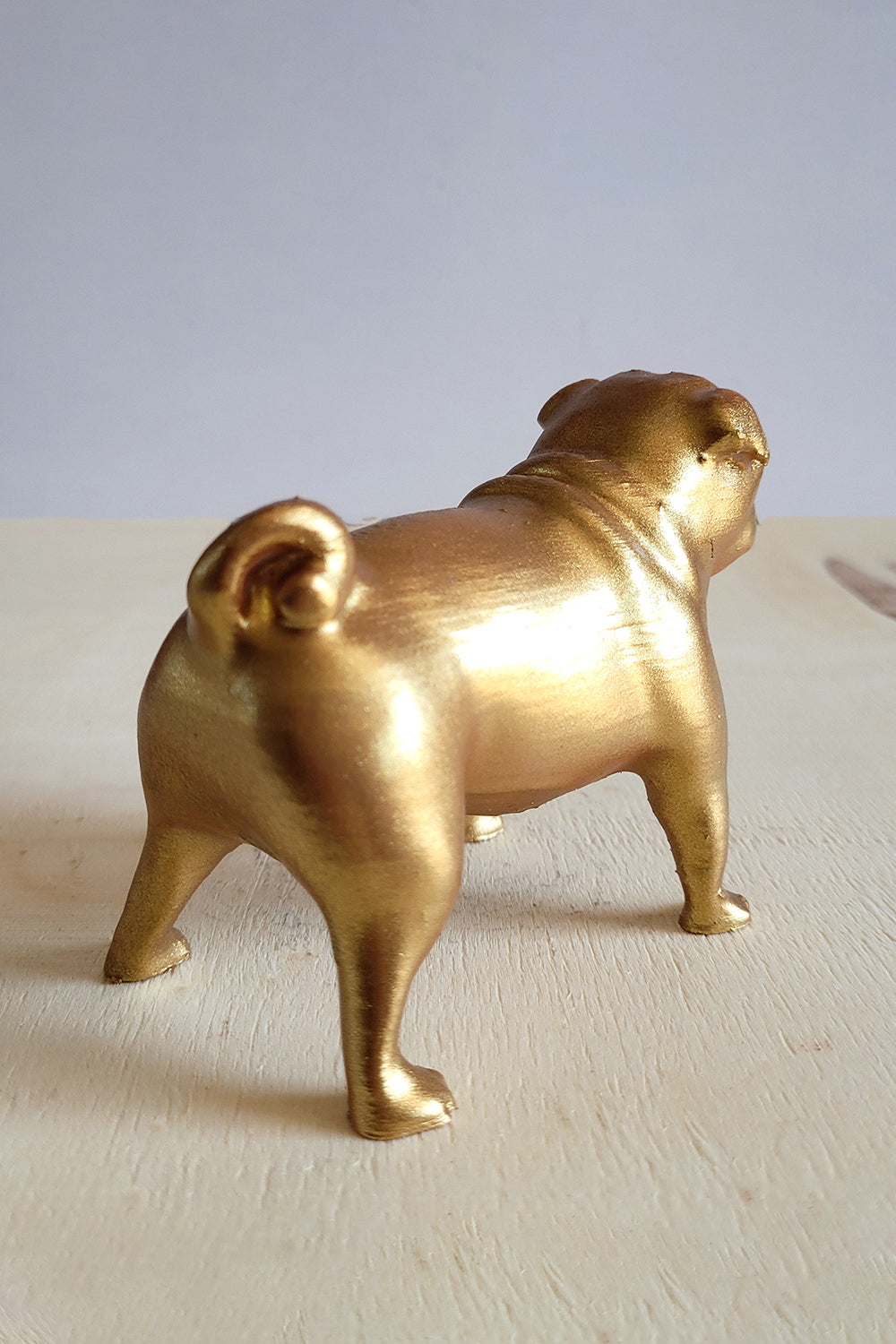 Pug Köpek Figürü | Antik Gold - 5