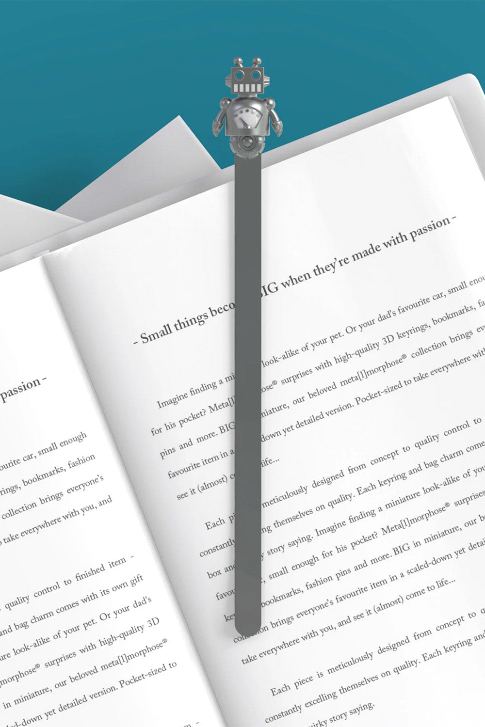 Robot Kitap Ayracı Gümüş - 5