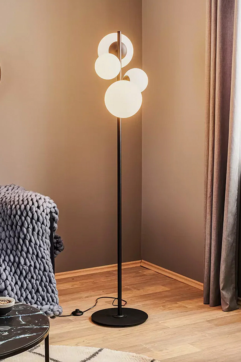 Floral Lambader - Siyah - 5