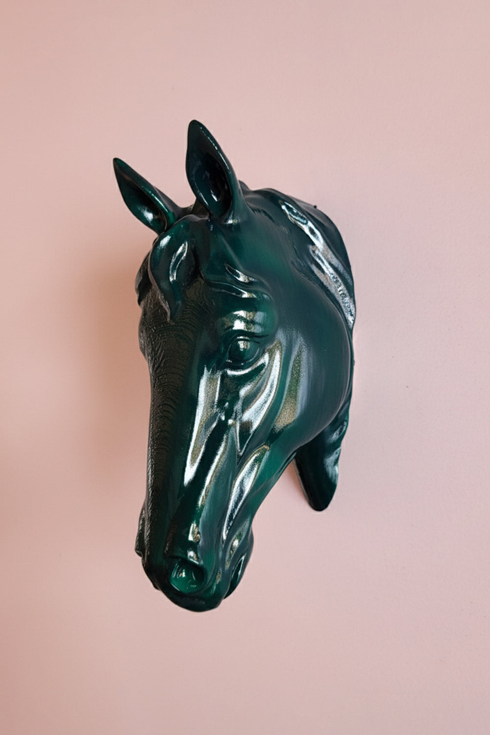 At Kafası Duvar Figürü | Oxford Yeşil - 0