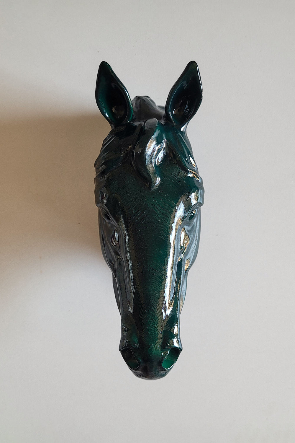 At Kafası Duvar Figürü | Oxford Yeşil - 1