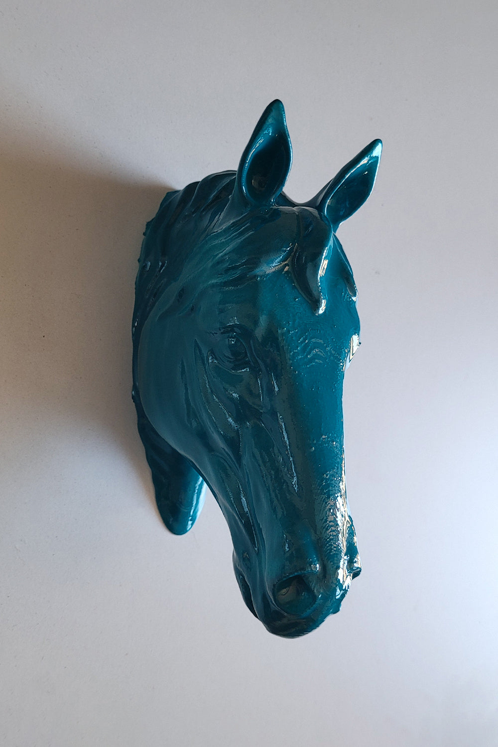 At Kafası Duvar Figürü | Turkuaz - 4