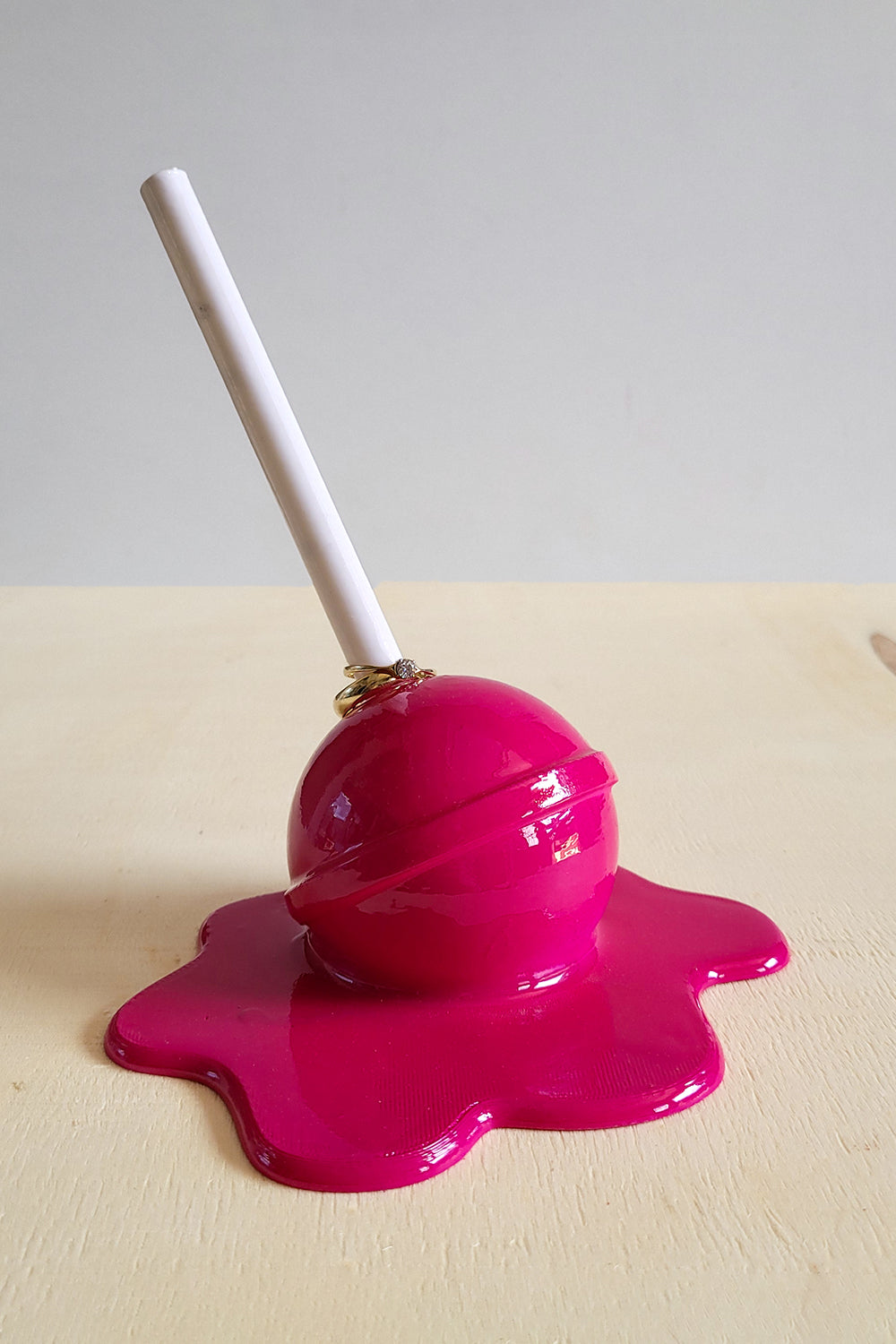 Erimiş Lolipop Yüzük Tutacağı | Fuşya - 2