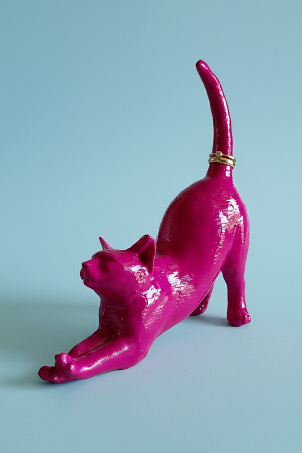 Esneyen Kedi Yüzük Düzenleyici | Fuşya - 0