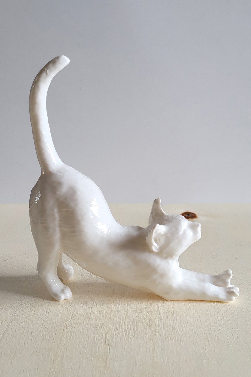 Esneyen Kedi Yüzük Düzenleyici | Beyaz - 8