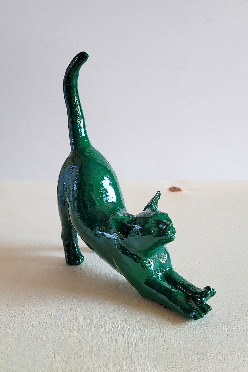 Esneyen Kedi Yüzük Düzenleyici | Zümrüt Yeşili - 10