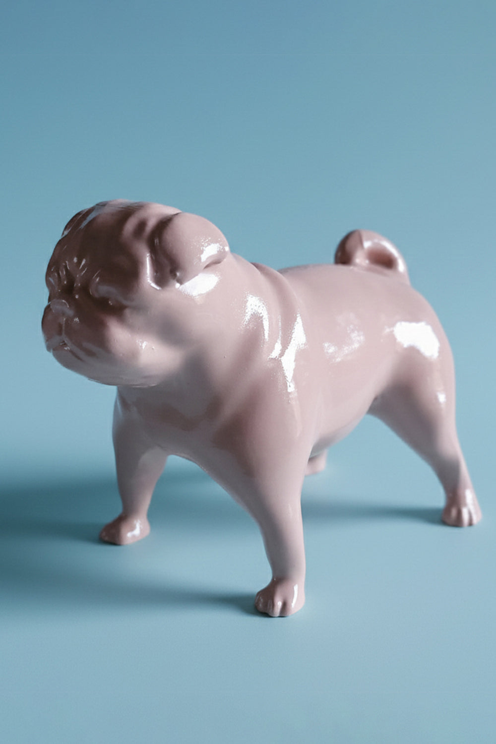 Pug Köpek Figürü | Gül Rengi - 0