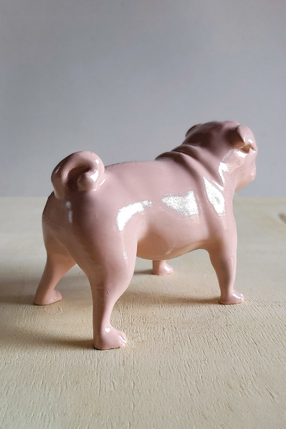 Pug Köpek Figürü | Gül Rengi - 5