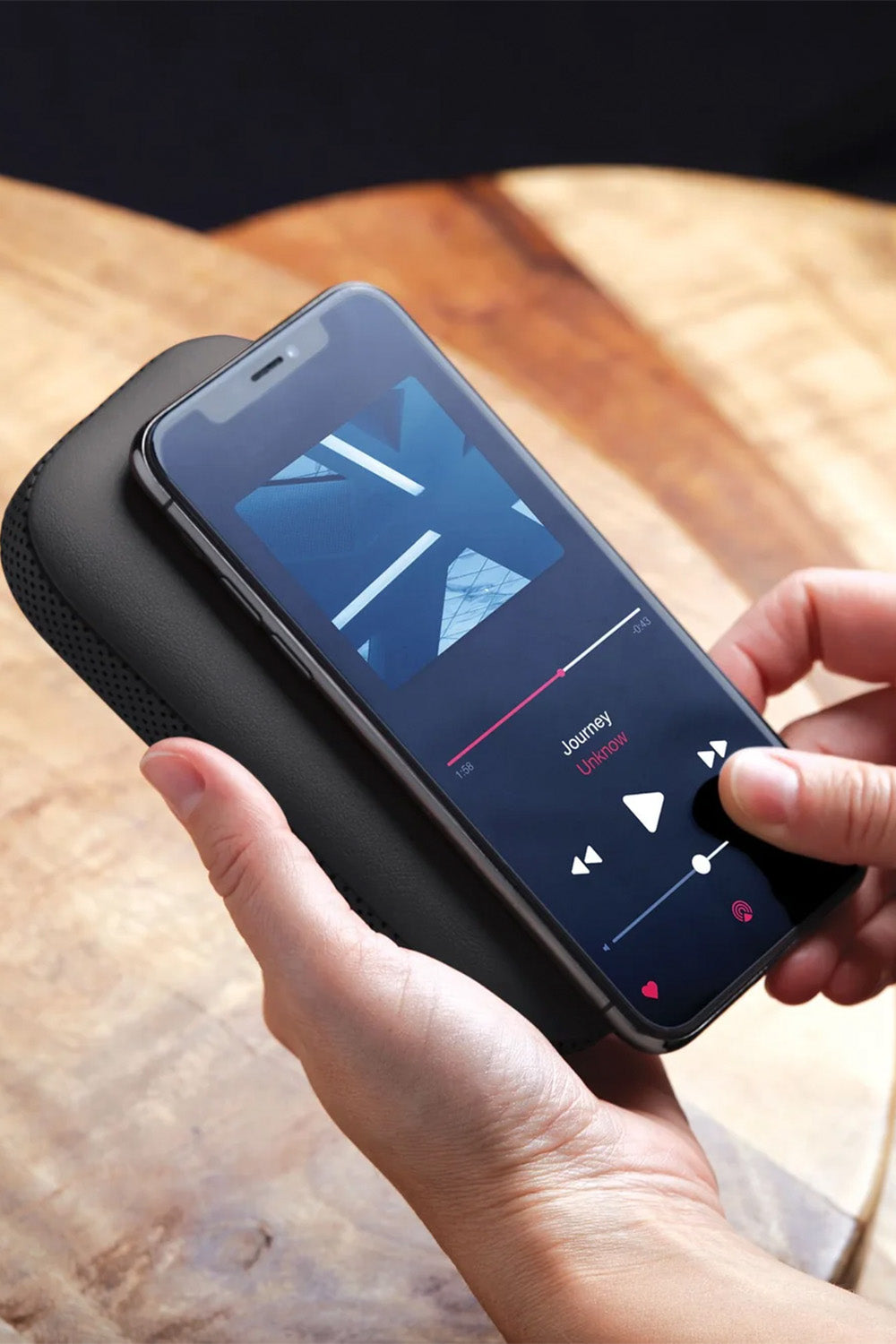 Powersound Deri Kablosuz şarj Cihazı Ve Bluetooth Hoparlör Siyah - 6