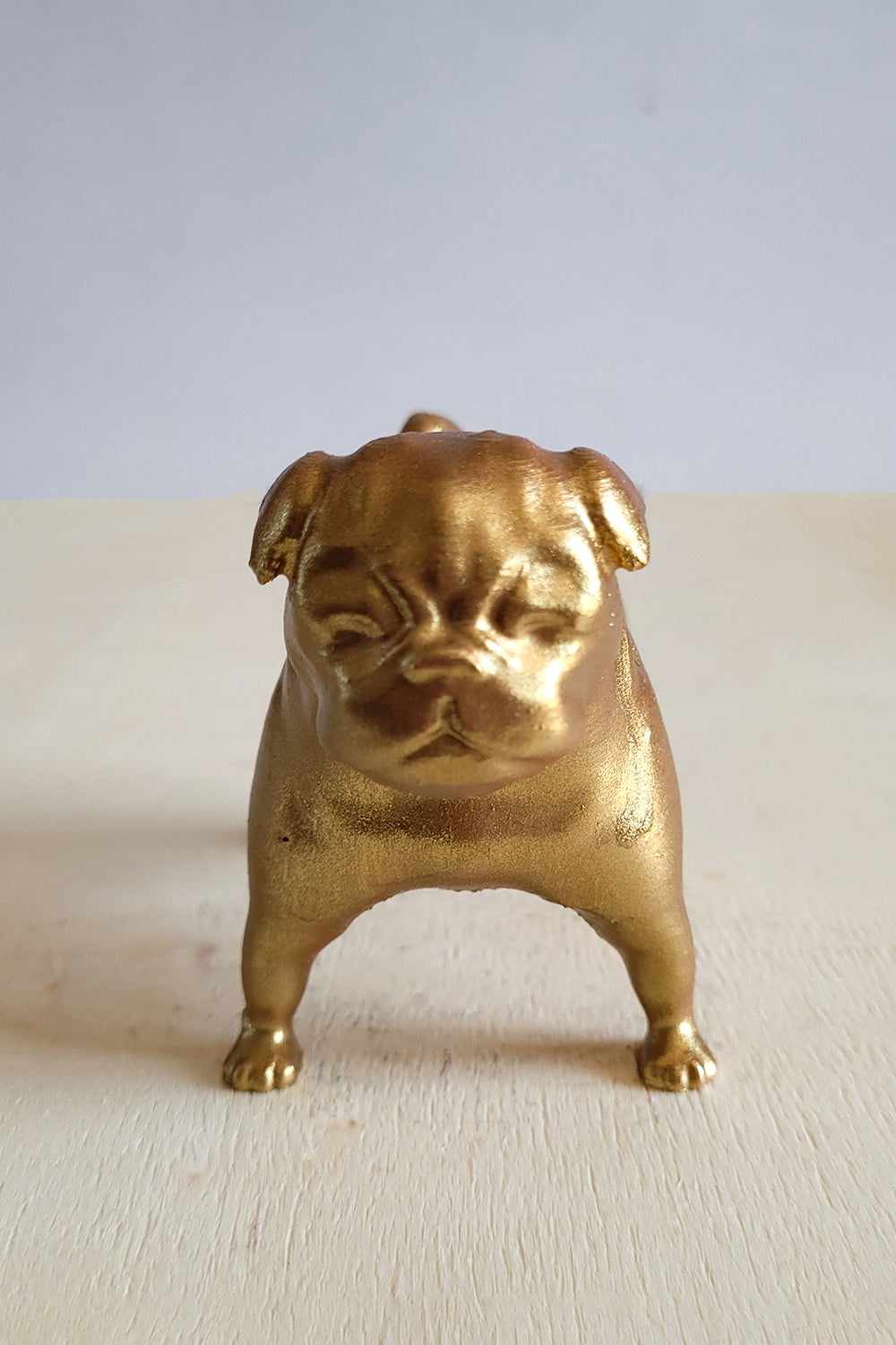 Pug Köpek Figürü | Antik Gold - 6