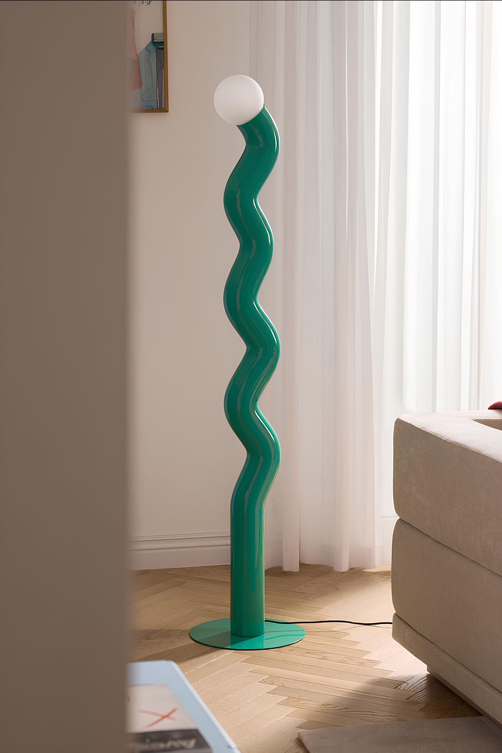 Modern Tasarım Renkli Pipet Lambader - 2