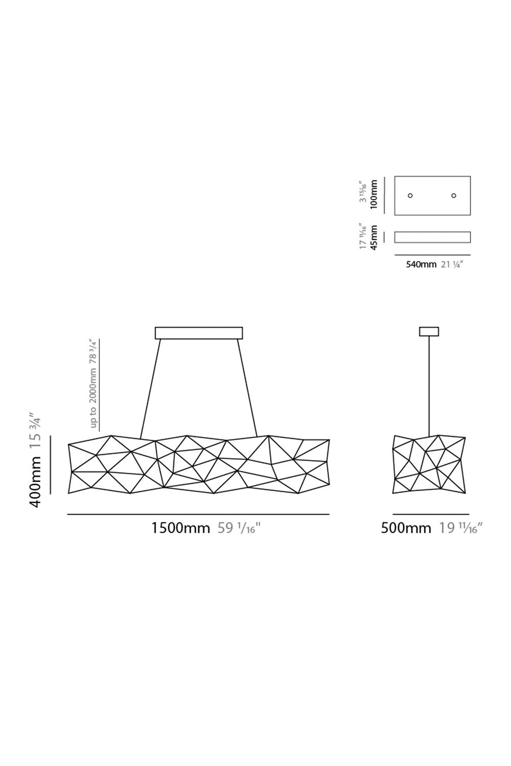 Cosmos Brass Sarkıt Avize - 2