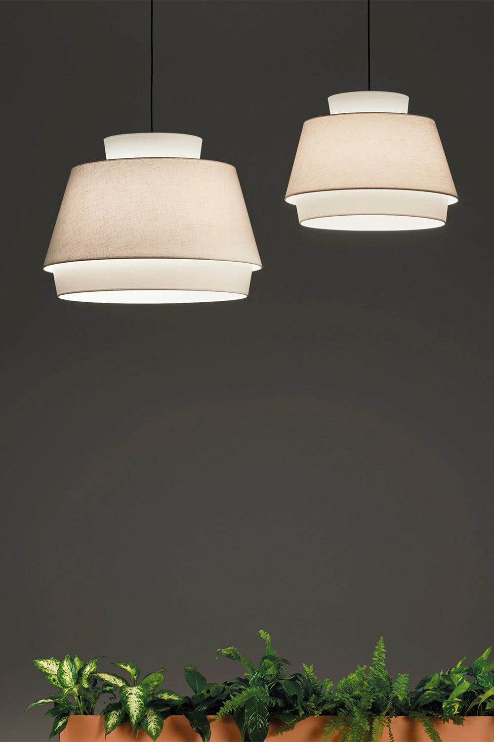 Aspen Sarkit 1L Açik Bej-Kirik Beyaz Ø60X45.4 Cm E27 Led - 1