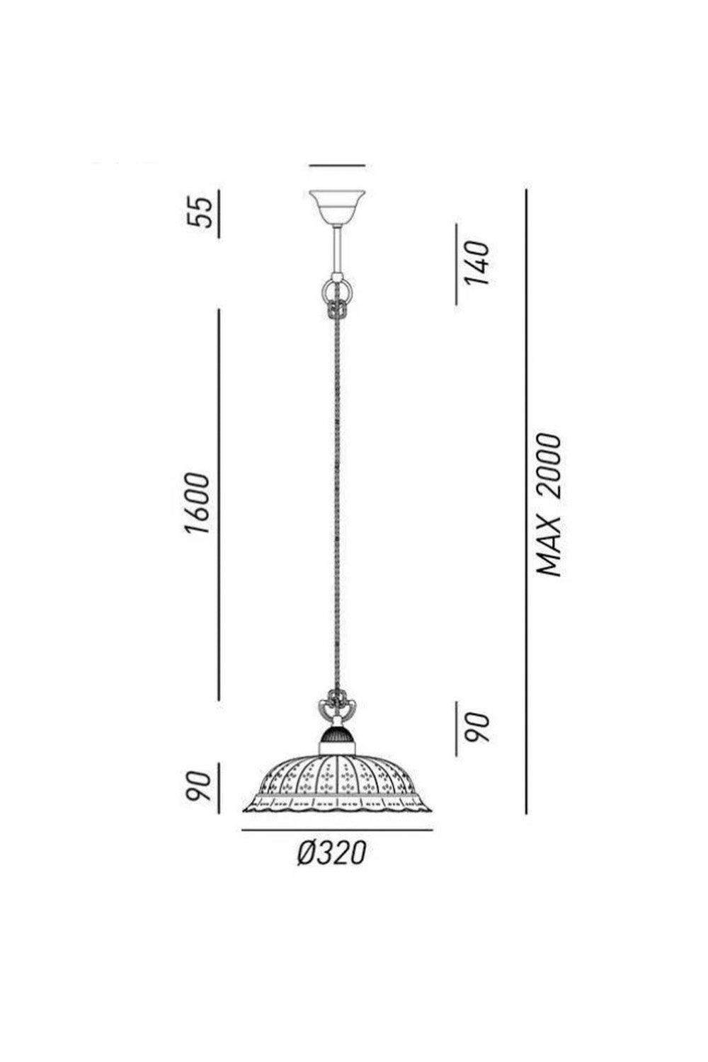 Anita Sarkit Anti̇k Pi̇ri̇nç-Serami̇k Ø32X200 Cm E27 Led 1X15W - 3
