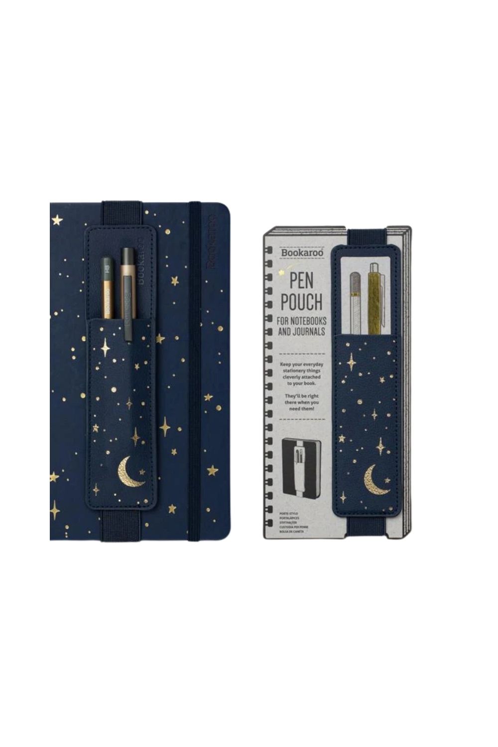 Bookaroo Pen Pouch Moon & Stars Lastikli Kalemlik - 0