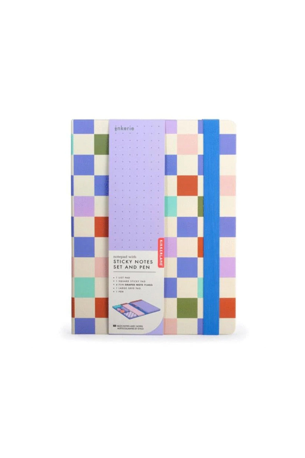 Inkerie Kareli A5 Notluk, Post It Set & Tükenmez Kalem Kırtasiye Seti - 2