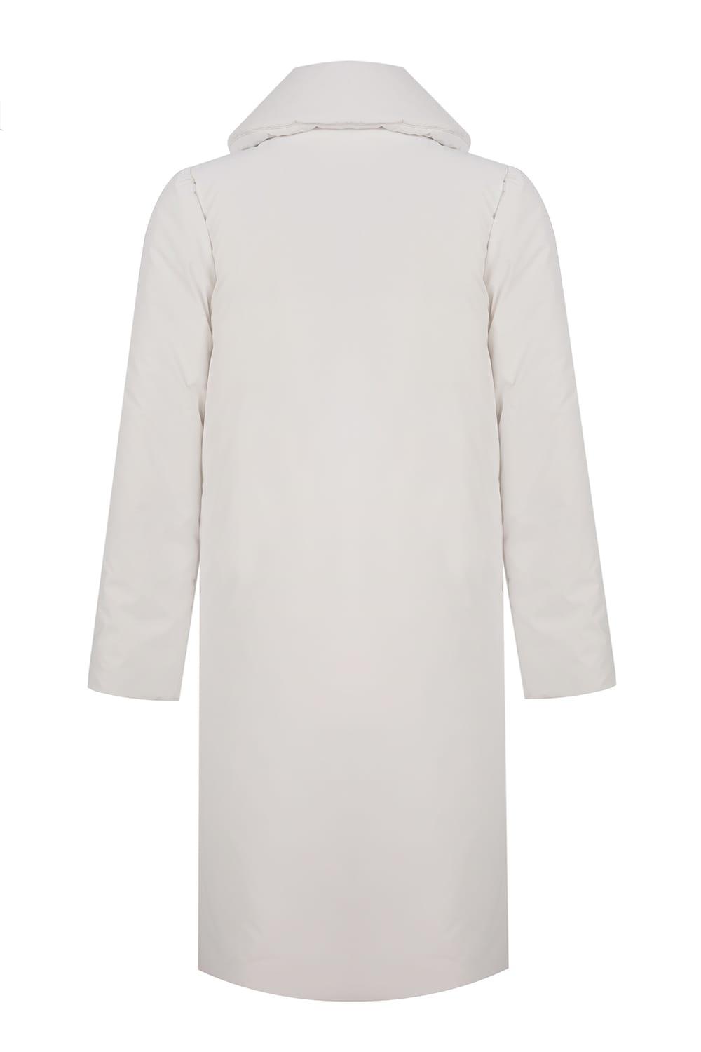 Cloud Uzun Mat Beyaz Şişme Mont - 4