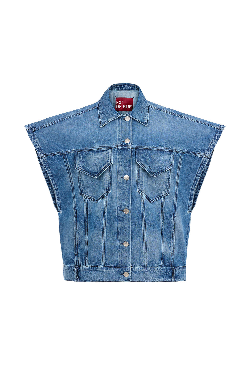 Blue Denim Vest 2 - 7