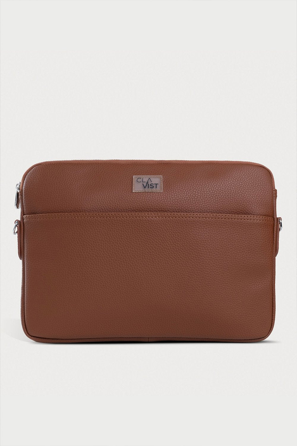 Vegan Deri Portföy Çanta Kahverengi - 0