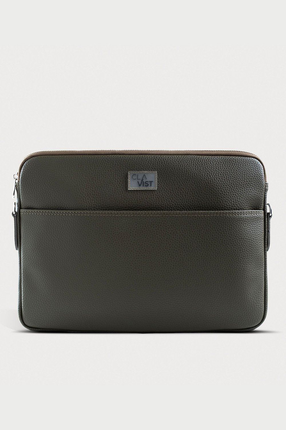 Vegan Deri Portföy Çanta Haki - 0