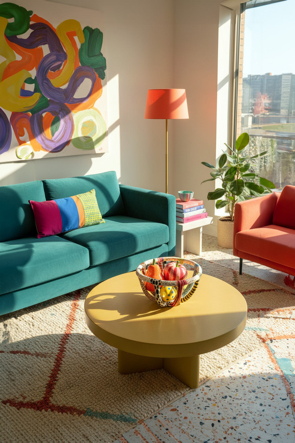 Renkli Seramik Sepet - 14