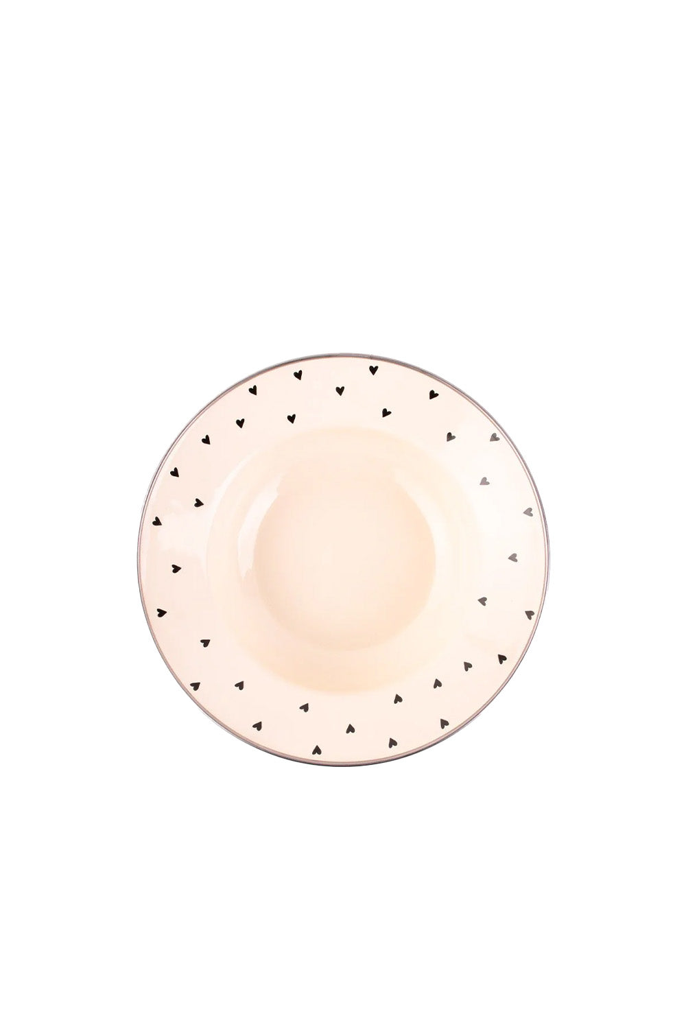 Black Cupid Emaye Çukur Makarna Ve Salata Tabağı - 0