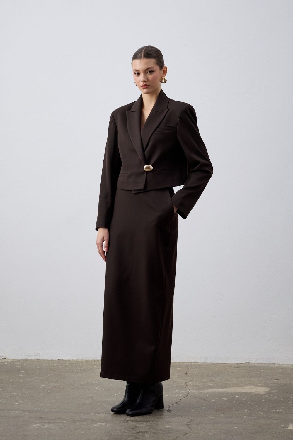 Tokalı Ceket Kahve - 2