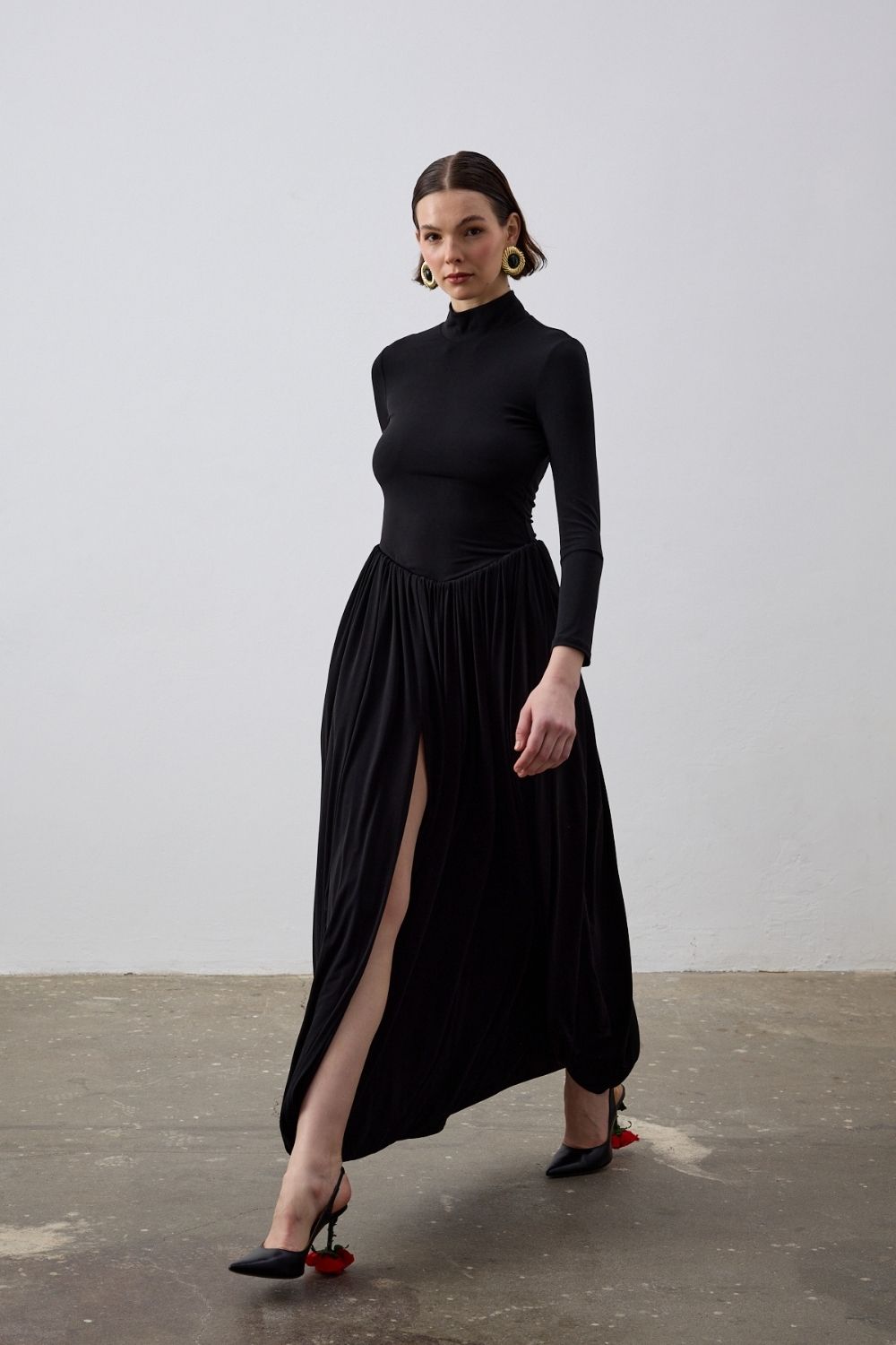 Serena Şalvar Elbise Siyah - 0