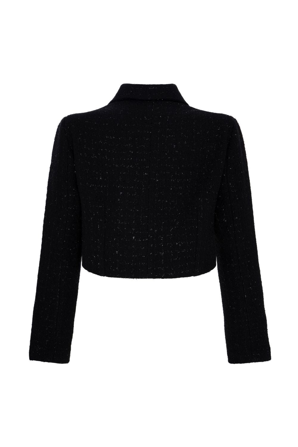 Klapa Yakalı Tüvit Ceket Siyah - 2