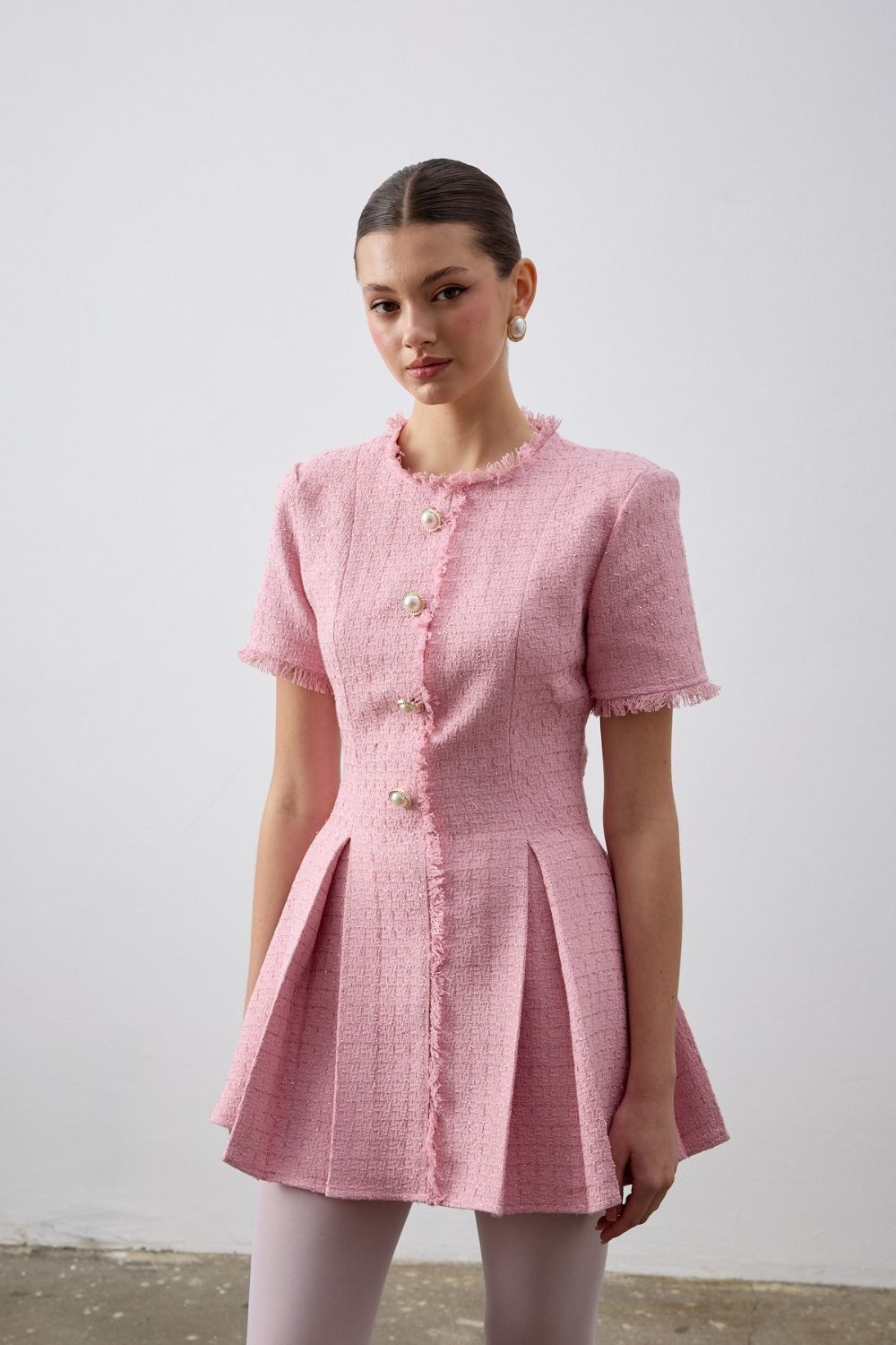 İndira Tuvit Mini Elbise Pembe - 0